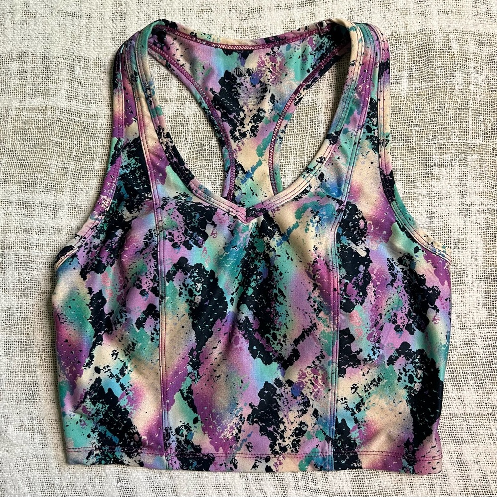 Nine West • Colorful Abstract Sports Bra • Size Small